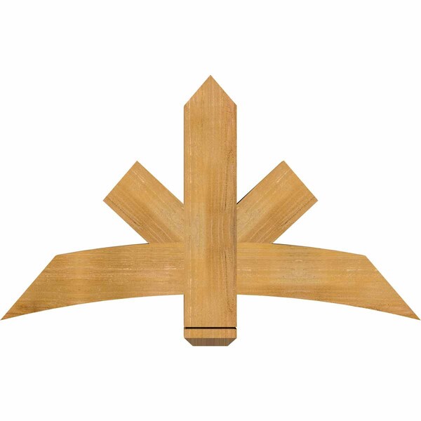 Ekena Millwork Alberta Rough Sawn Timber Gable Bracket, Western Red Cedar, 48"W x 28"H x 4"D x 6"F, 14/12 Pitch GBW048X28X0406ALB00RWR - main